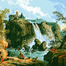 Схема вышивки «водопад»