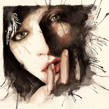 Схема вышивки «портрет девушки»