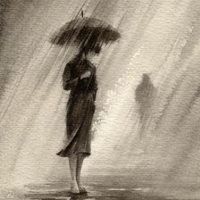 Схема вышивки «Дождь»