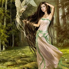 Схема вышивки «лесная нимфа»