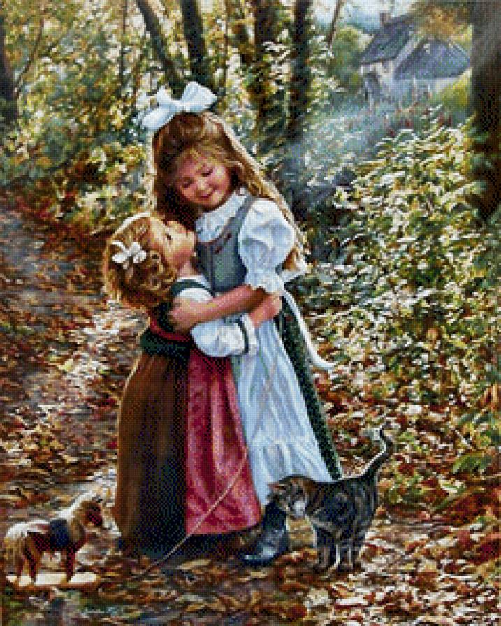 сестрички - дети, девочки - предпросмотр