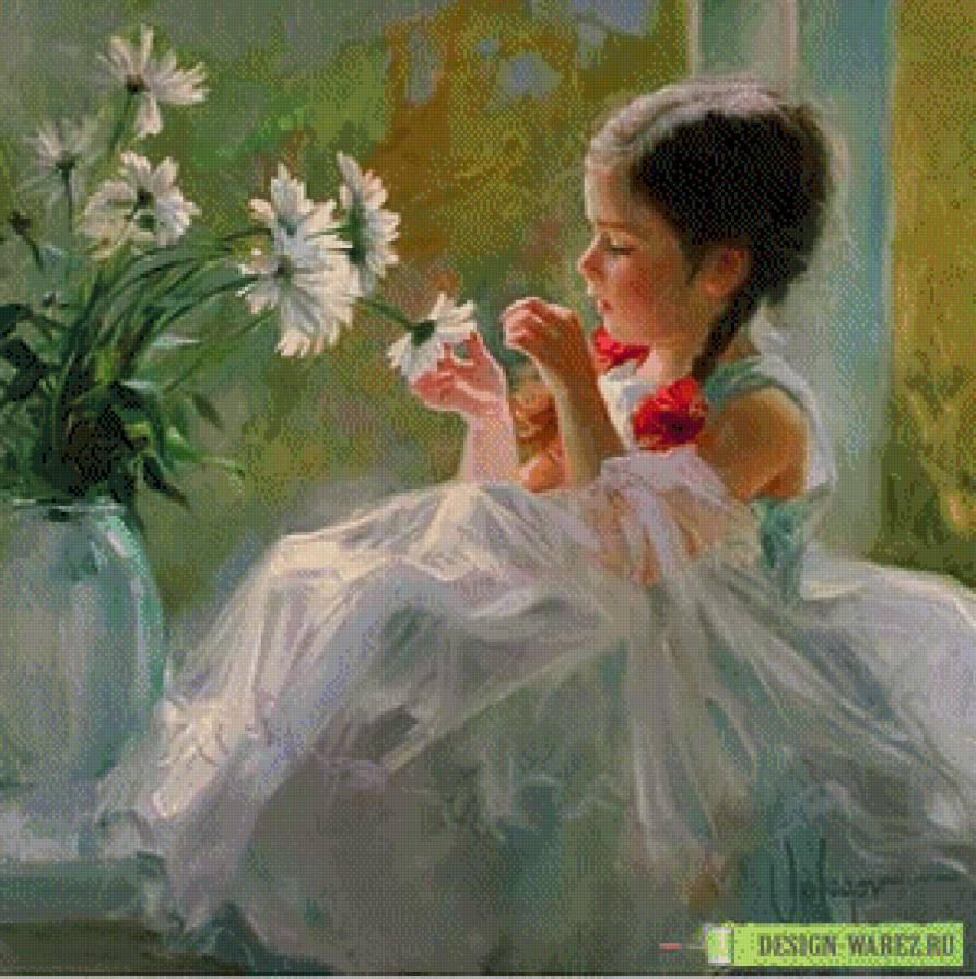 девочка с ромашками - дети, девочки - предпросмотр