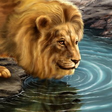 Схема вышивки «Лев»