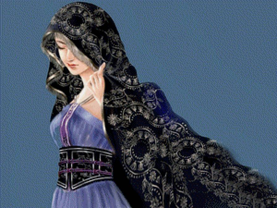 Загадочная девушка - дама, красавица, девушка - предпросмотр