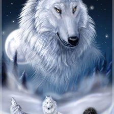 Схема вышивки «Волки»