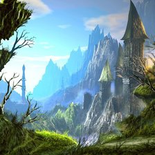 Схема вышивки «сказочные горы»