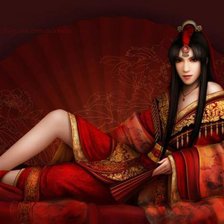 Схема вышивки «китайская правительница»