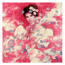 Схема вышивки «девушка цветок»