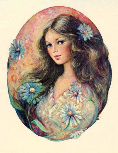 портрет в цветах - цветы, девушка, портрет - оригинал