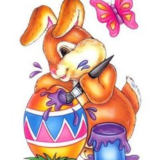 Схема вышивки «Пасхальный кролик»