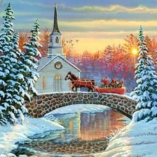 Схема вышивки «пейзаж»