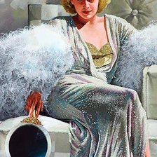 дама в блестящем платье