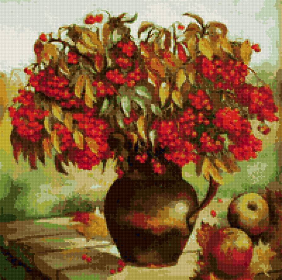 рябина - натюрморт - предпросмотр