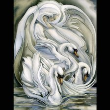 Схема вышивки «Лебеди»