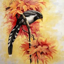 Схема вышивки «птичка»