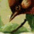Предпросмотр схемы вышивки «птичка в цветах» (№602589)