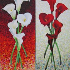 Схема вышивки «диптих "Каллы"»