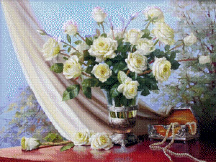 белые розы - цветы, розы - предпросмотр