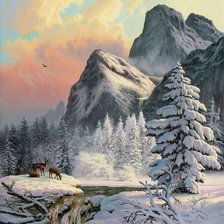 зима в горах