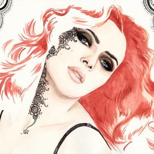 Схема вышивки «Девушка»