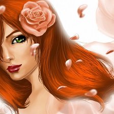 Схема вышивки «Девушка»