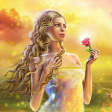 Схема вышивки «Девушка»