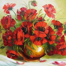 Схема вышивки «Маки»