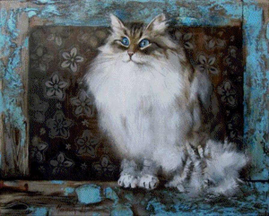 Мария Чепелева - кот, живопись - предпросмотр