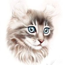 Схема вышивки «Котик»