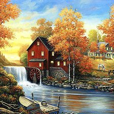 Схема вышивки «Мельница»