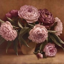 Схема вышивки «пионы»