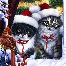 Схема вышивки «Гость за окном»