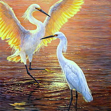 Схема вышивки «Журавли3»