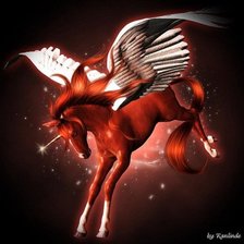 Схема вышивки «пегас-единорог»