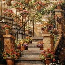 Схема вышивки «лестница к дому»