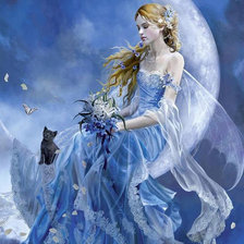 Схема вышивки «фея луны»