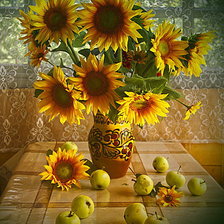 Схема вышивки «подсолнухи»