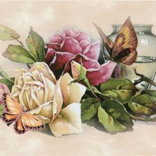 Схема вышивки «Розы»