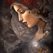 Схема вышивки «девушка фэнтези»