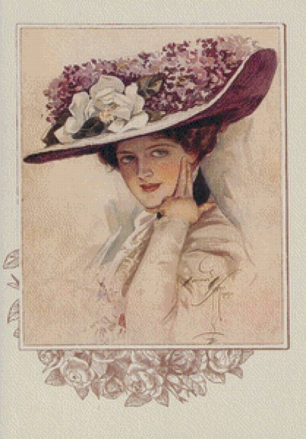 Дама в шляпе - предпросмотр