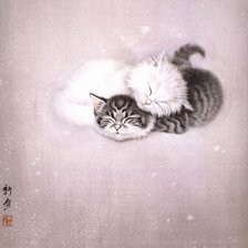 Схема вышивки «котята»