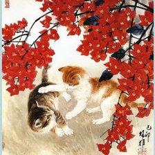 Схема вышивки «котята»