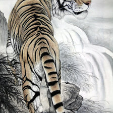 Схема вышивки «тигр»