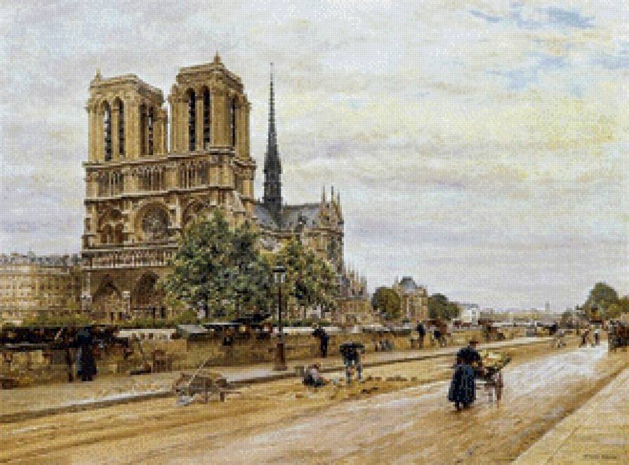 Нотр дам де пари - собор, архитектура, город, париж, пейзаж - предпросмотр