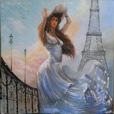 Схема вышивки «дождь в Париже»