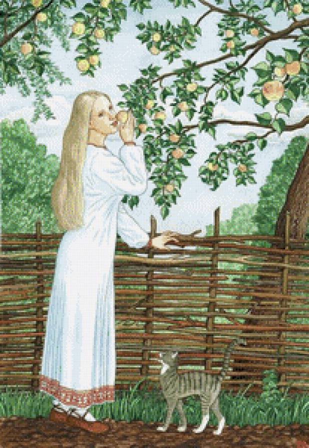 Женщина с яблоками .Николай Фомин - женщина, живопись, николай фомин - предпросмотр