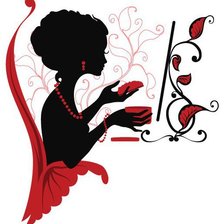 Схема вышивки «Дама»