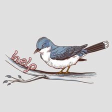 Схема вышивки «help»