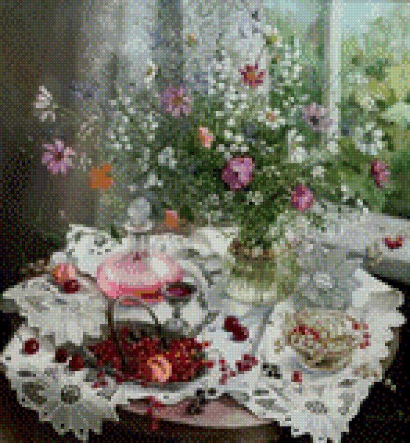 цветы на столе - предпросмотр