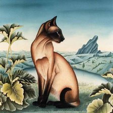 Пейзаж с кошечкой